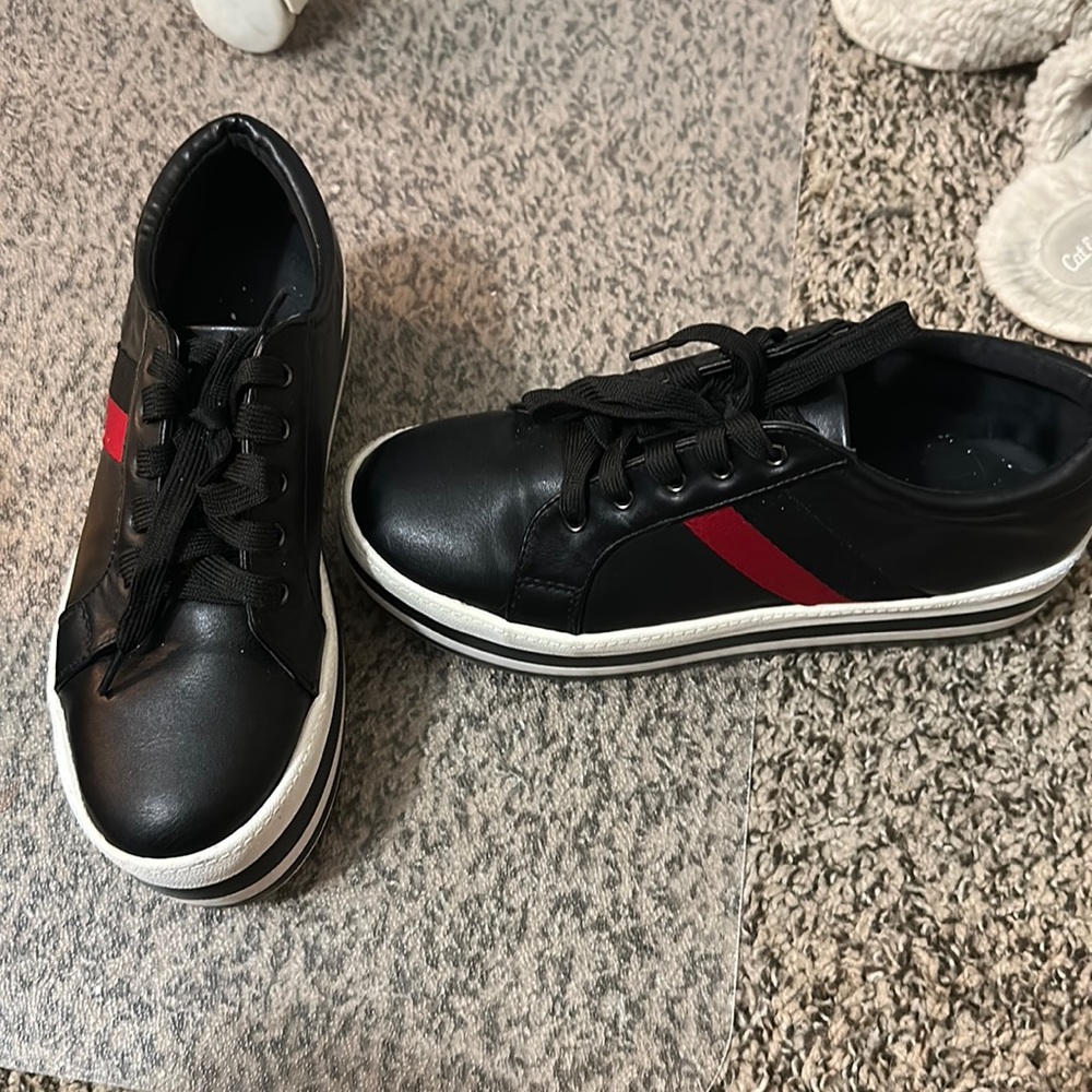 Platform sneakers.